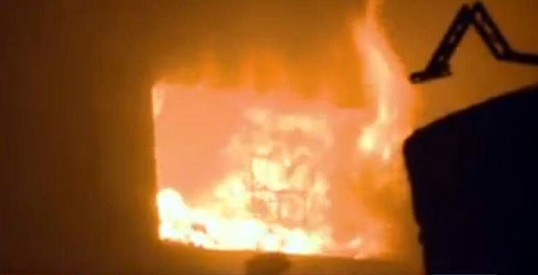 جانب من حريق الرويعي